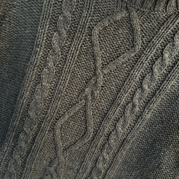 Columbia Wool Blend Cable Knit Turtleneck Sweater XL Gray Cozy Coastal Style - Picture 4 of 8